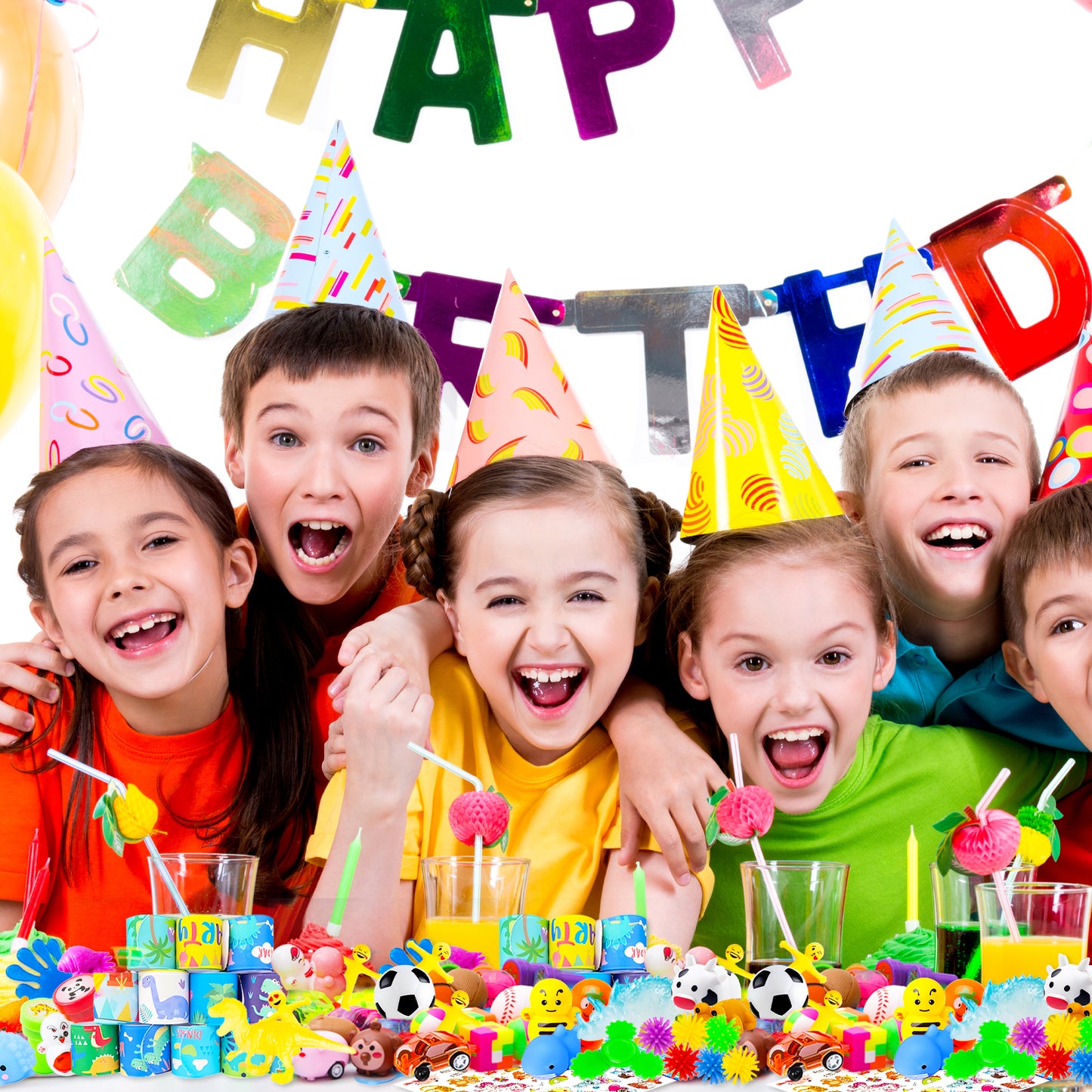 GOAUS Kids Party Favor Pinata Filler Toys, 200 Pieces Bulk Treasure Box Toys for Classroom, Goodie Bag Stuffers, Student Rewards, Carnival Prizes, Birthday Gifts,Christmas Stocking Stuffers