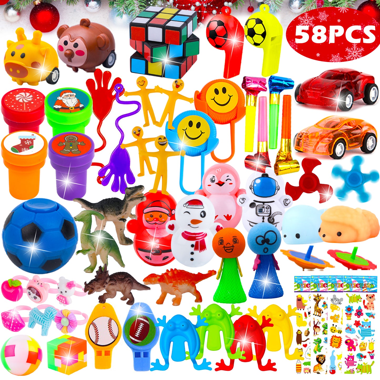 GOAUS Kids Party Favors Pinata Filler Toys, 56 Pieces Bulk Treasure Box Toys for Classroom, Goodie Bag Stuffers, Student Rewards, Carnival Prizes, Birthday Gifts, Christmas Stocking Stuffers