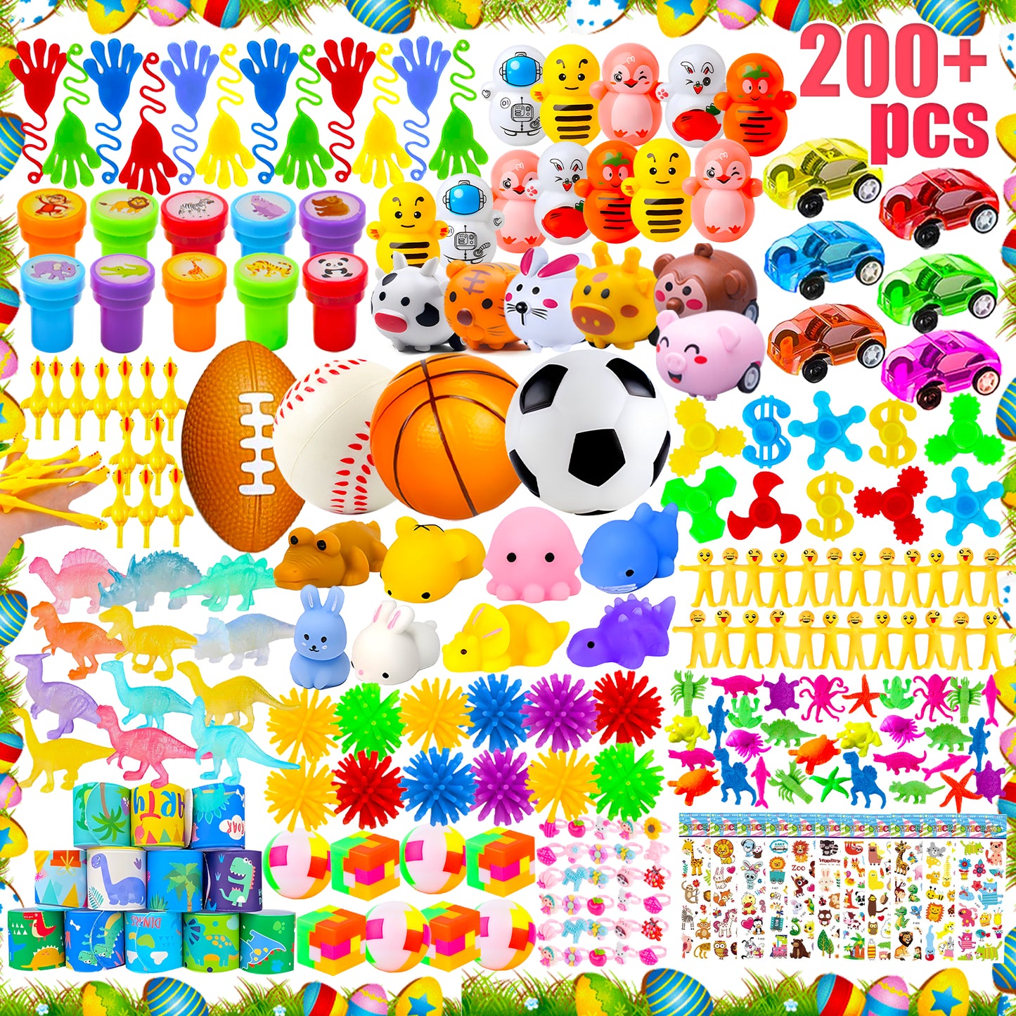 GOAUS Kids Party Favor Pinata Filler Toys, 200 Pieces Bulk Treasure Box Toys for Classroom, Goodie Bag Stuffers, Student Rewards, Carnival Prizes, Birthday Gifts,Christmas Stocking Stuffers