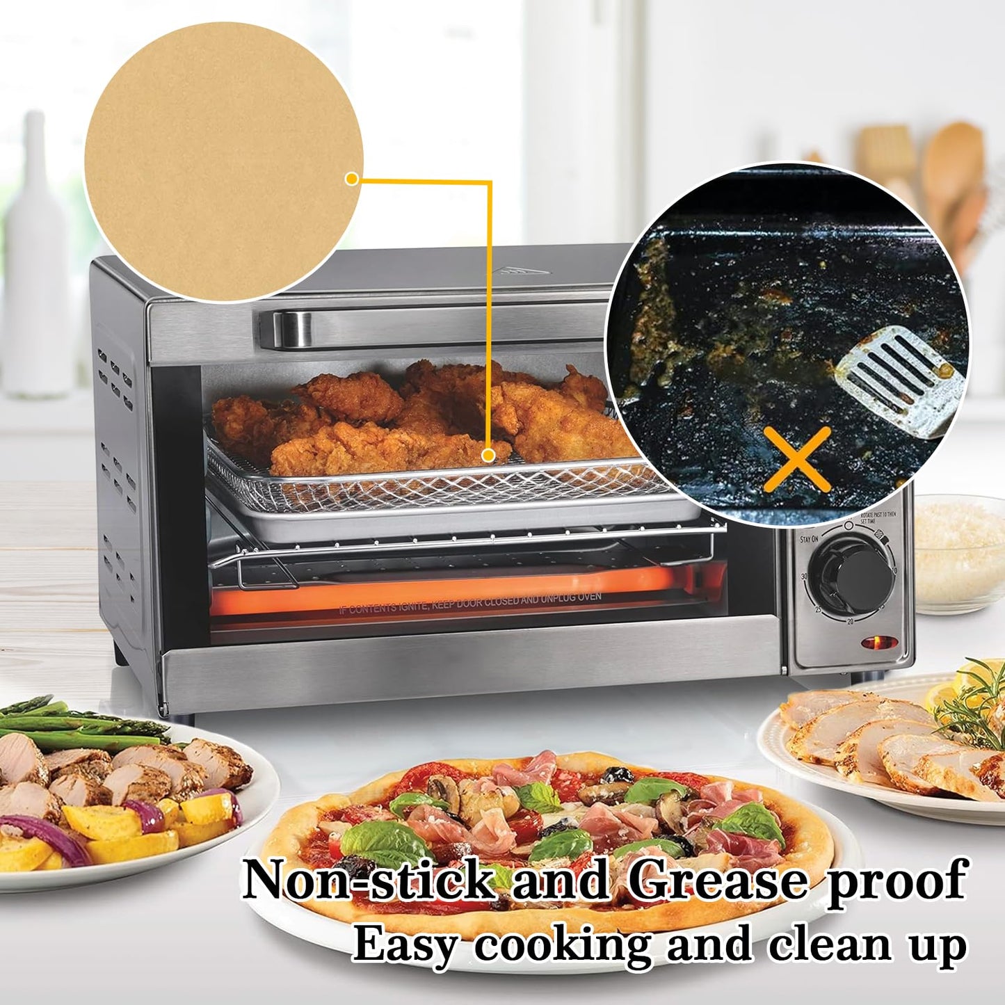 GOAUS Parchment Paper Sheets 8 x 12 inch, Precut Unbleached Baking Sheets 170 Pcs for Baking, Air Frying, Cooking, Grilling, Steaming, Rectangular Baking Paper Fits Air Fryer, Oven, Microwave