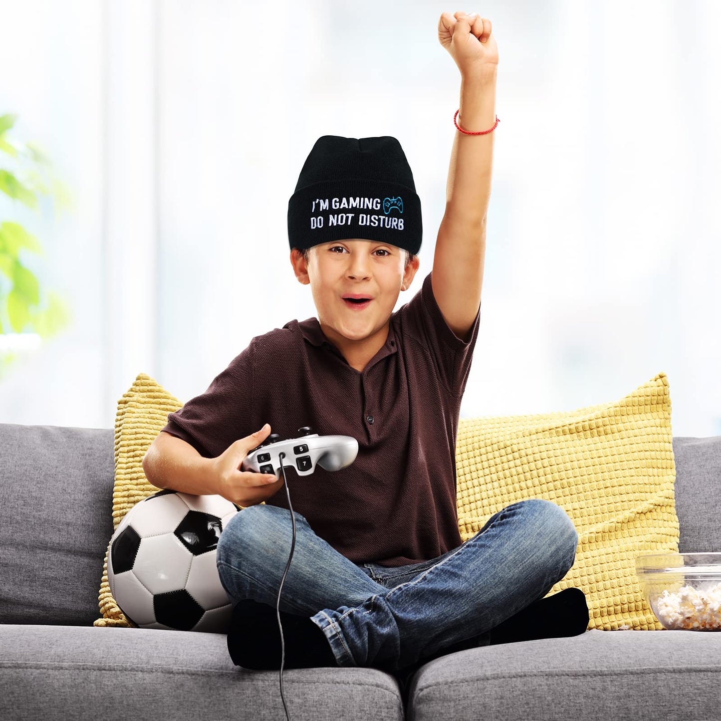 Funny Gamer Gifts,Socks Beanie Winter Hat,Brithday Christmas Gift Ideas for Teens Boys Men Teenagers Kids Him
